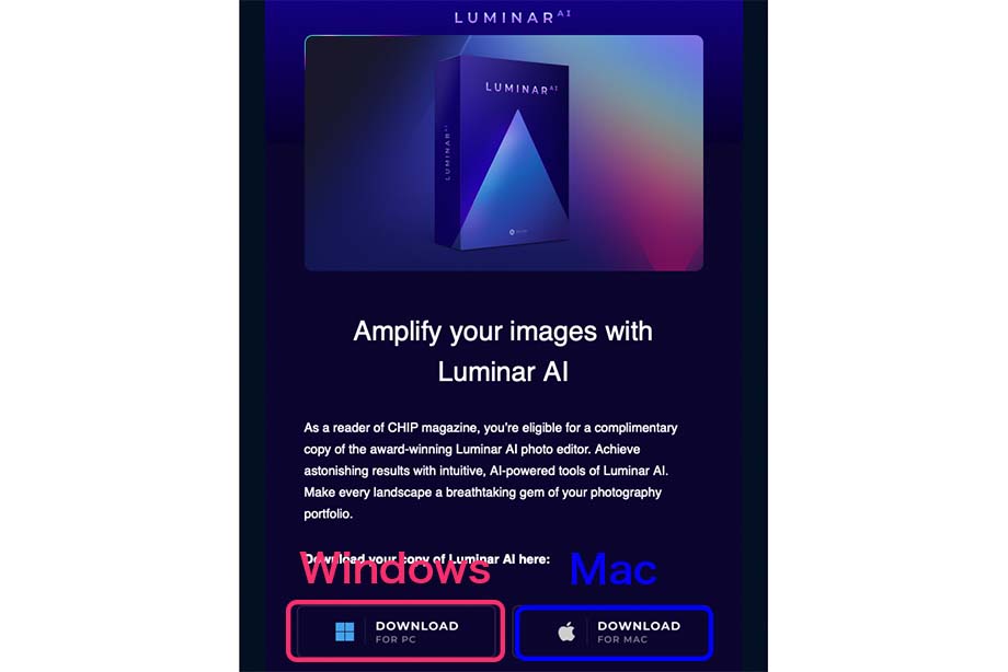 2022 12 17 18.15 - Luminar AI 製品版を無料で入手する方法【期間限定】