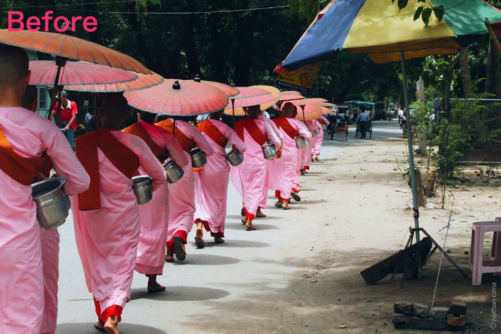 monks before 1024x683 - ジェネ消去の使い方|写真の不要な物を削除し置き換える【Luminar Neo 1.15.0】